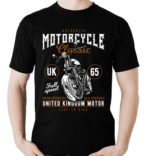 Imagem 1 de 6 de Camiseta Classic Motorcycles Full Speed - Moto Promoção