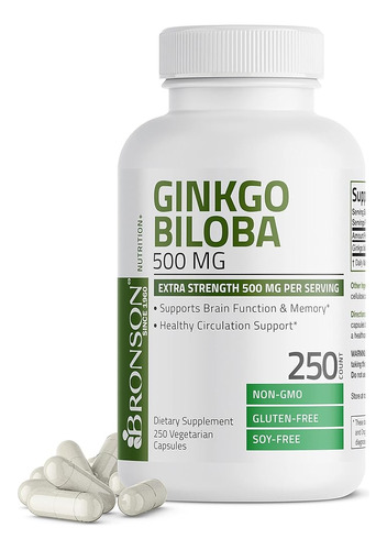 Bronson Ginkgo Biloba 500mg Extra Strength 500mg Por Porción
