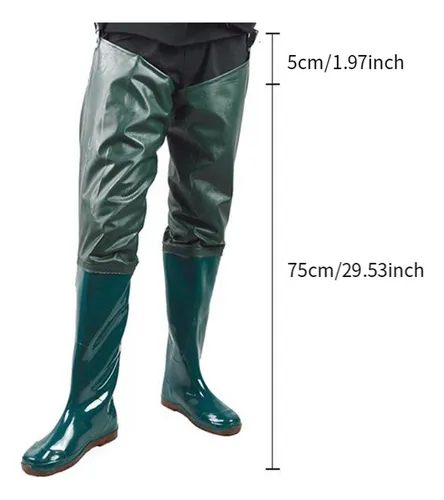 Pesca Waders Pvc Lluvia Gruesa Cadera Wader Impermeable Bota