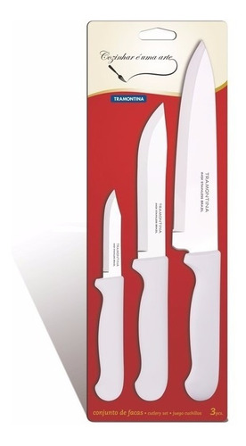 Set De 3 Cuchillos Condor Tramontina 23099/856 -blanco