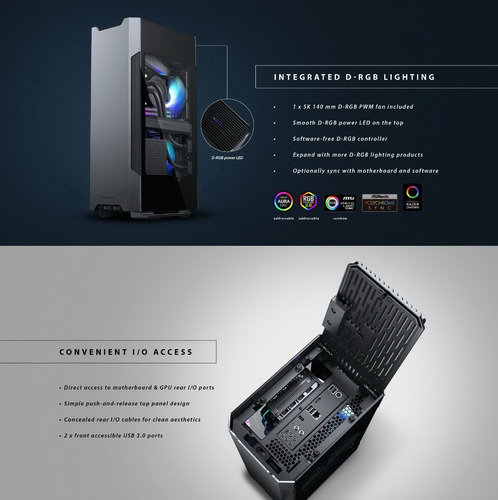 Imagen 9 de 10 de Gabinete Phanteks Mini-itx Evolv Shift 2 Argb Vidrio