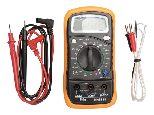 Multímetro Digital C/ Sensor De Temperatura Eda 9kd