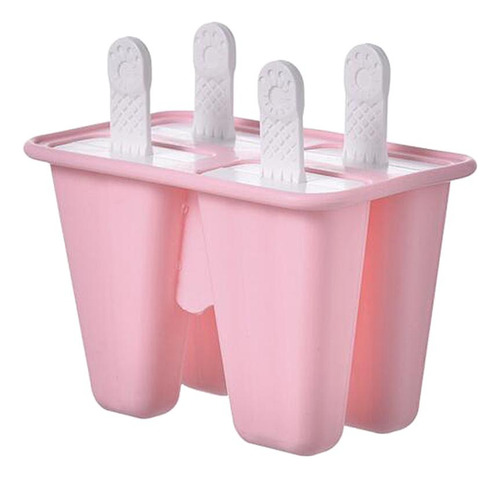 Moldes De Silicona Para Helado, Barra De Jugo, 4 Celdas Rosa