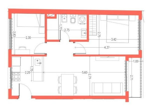 Venta Apartamento 2 Dormitorios Cordón Ventura Soho