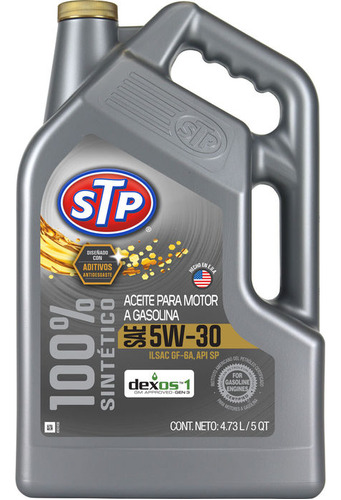 Aceite Motor Gasolina Sintético 5w30 Calidad Premium 4.73lts