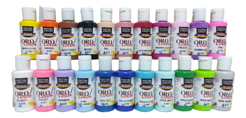 Kit 22 Colores 60ml. Pintura Acrílica Premium Orocolor