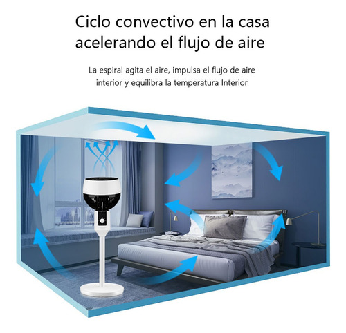 Ventilador De Pedestal 3 Velocidades Oscilación Blanco 29.5 Cm 60 Hz Blanco Negro Plástico 3