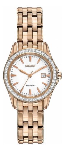 Citizen Silhouette Crystal Swarovski Ew1903-52a ... Dcmstore Color de la correa Oro Rosa Color del bisel Oro Rosa Color del fondo Blanco 60574