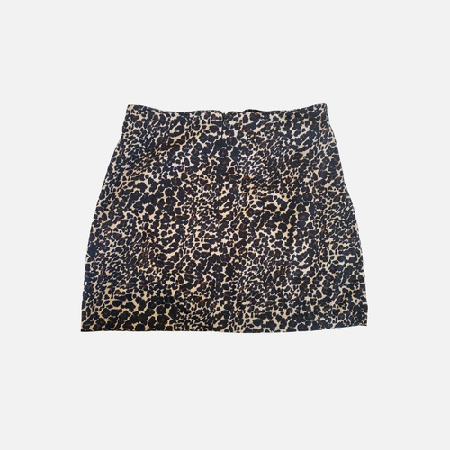 Pollera Corta Animal Print Pull And Bear Importada