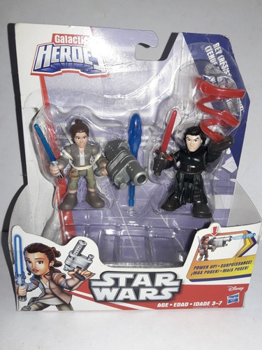Star Wars Playskool Rey Y Kylo Ren Galactic Heroes Hasbro