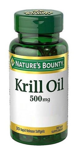 Aceite De Krill Nature's Bounty 500mg 30 Softgels Sabor Sin sabor