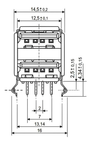 Imagem 2 de 3 de 5 Unidades Conector Usb A Fêmea Duplo Yh-usb02
