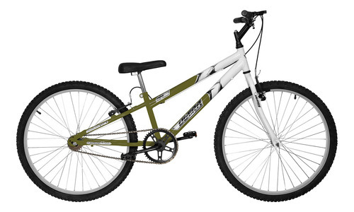 Bicicleta Aro 26 Bicolor Rebaixada Sem Marcha Masculino Cor Verde Oliva Fosco