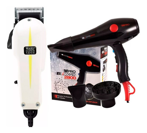 Secador De Pelo Wpro Blizzard + Maquina Wahl Super Taper