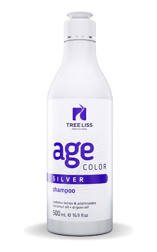 Shampoo Loiros E Grisalhos Silver Age Color 500ml Tree Liss