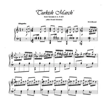 Comprar Partitura De Mozart  Marcha Turca * Partitura Para Piano 