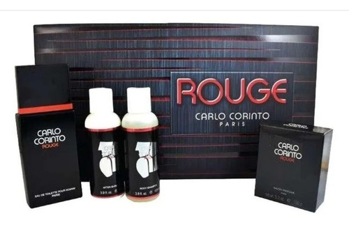 Set Carlo Corinto Rouge Caballero 4 Pzas ¡original Y Nuevo !