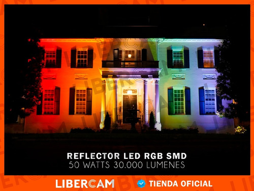 Imagen 9 de 10 de Reflector Led 50w Rgb Exterior Alta Potencia Control Ip66