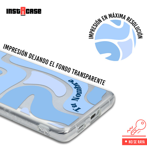 Funda Para Zte Para Mujer Curvas Azul Con Tu Nombre