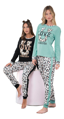 Pijama Invierno Mujer Algodón Lencatex 24305 Talle 5 Y 6