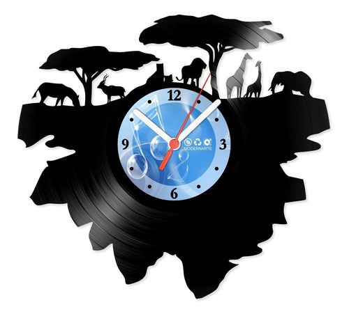 Relógio De Parede Disco Vinil Savana Africana - Vlu-043