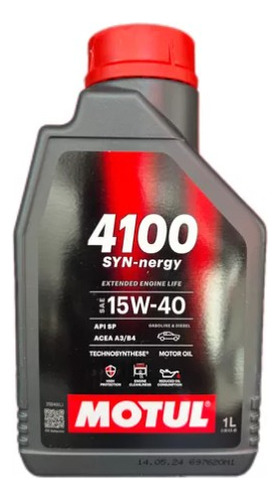 Aceite Semisintetico 15w40 4100 Motul Original Syn Nergy