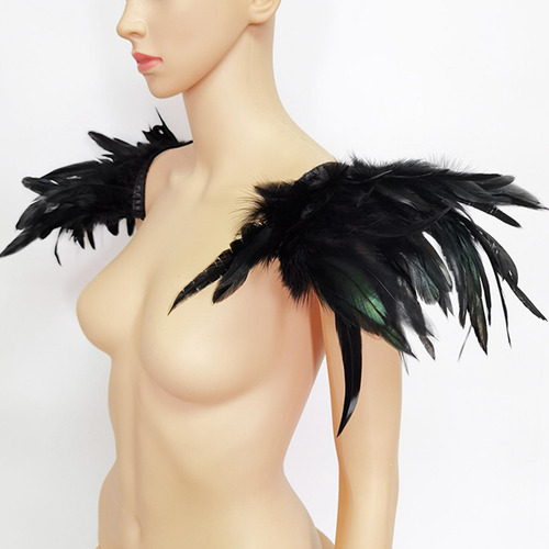 Pluma Encogimiento De Hombros Alas Chal Pluma Capa Hombro