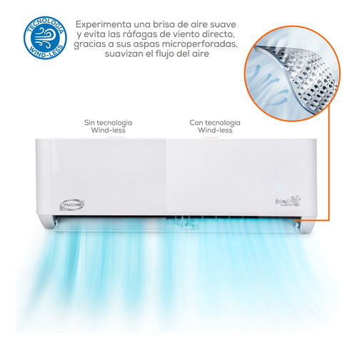Aire Acondicionado Evans Minisplit 1.5t 220v Invert S17 Frío