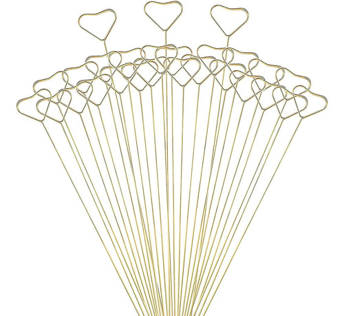 A 50 Tarjeteros Metálicos Con Forma De Corazón Y Flores
