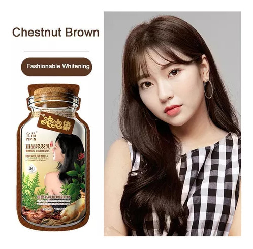 Tinte Para El Cabello Con Ingredientes Botánicos Marrón,