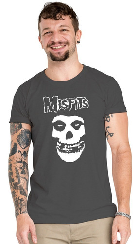 Polera Misfits Skull Rock Punk Algodón Orgánico Mus27