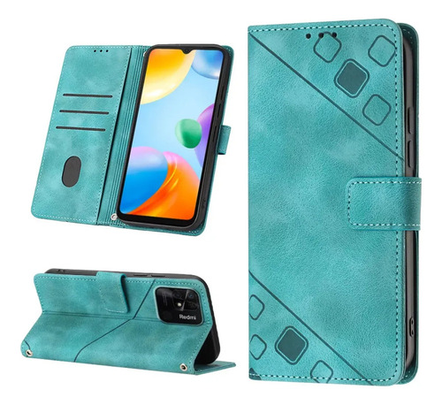 ( Funda Tipo Cartera Con Tapa En Relieve Para Xiaomi Redmi 10c