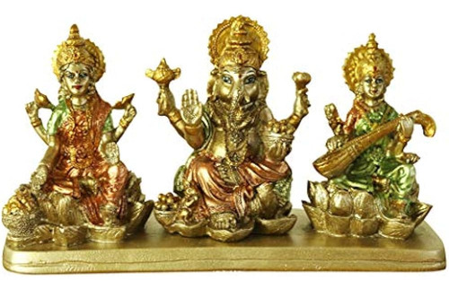 Hinduism Lakshmi Ganesha Saraswati Statue - Hindu Laxmi Lord