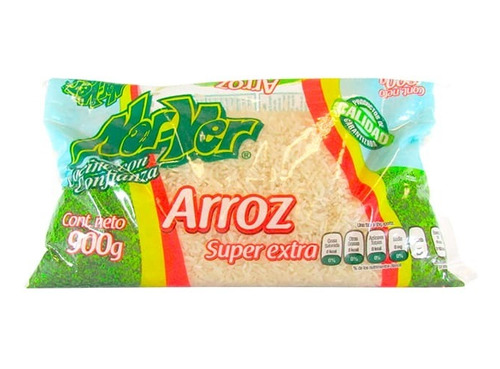 Arroz Super Extra Norver Bolsa 900 G Pack De 10