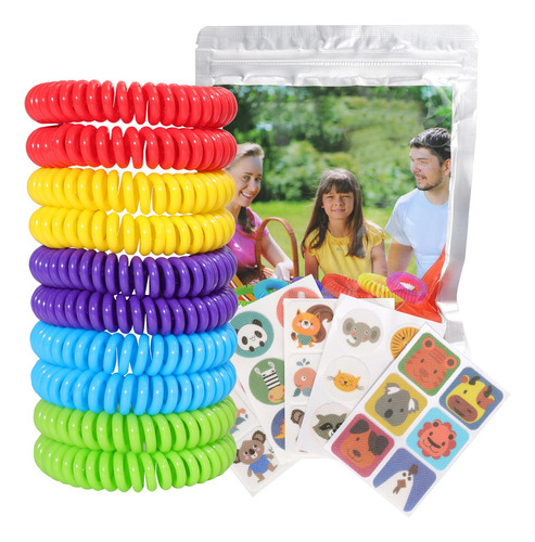 10 Pulseras Repelentes De Mosquitos, 5 Plaboradas Con