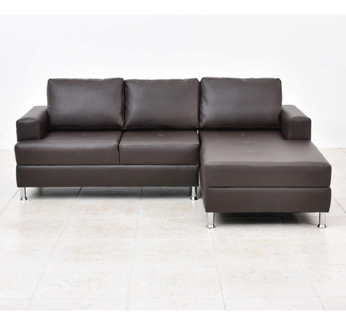 Sofa Modular En L Boris Derecho Eco Cafe Y Negro