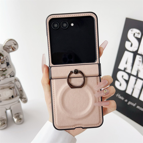 Funda Magnética De Piel Para Motorola Razr 50 40 Ultra Para Carga Inalámbrica, Funda Protectora Con Bisagra
