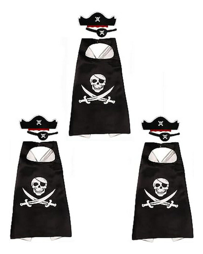 Cartoon Pirate Dress Up Satin Cape Cosplay Fiesta De