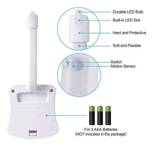 Luz Led Inodoro Wc Baño Sensor Movimiento