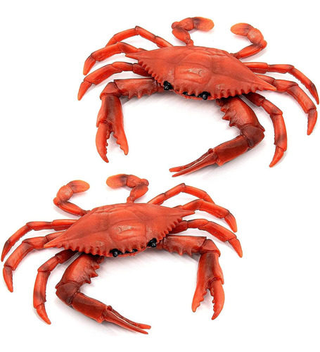 2 Pcs Juguete De Cangrejo Realista Artificial - Aprendizaje