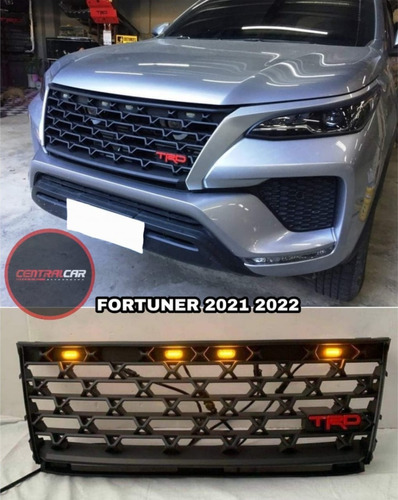 Parrilla Frontal Toyota Fortuner 2015 2021 Trd Con Luces Led