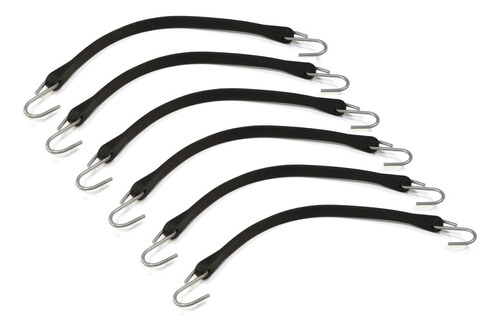 The Rop Shop Pack Of 6 15  Black Rubber Tarp Strap For