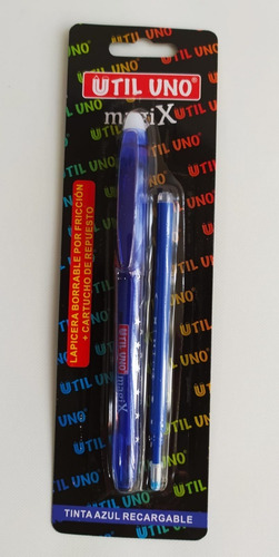 Boligrafo Roller Borrable Por Friccion Util Uno + Repuesto