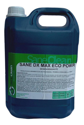 Shampoo Automotivo Desengraxante Sane Dx Max Eco Power 5l
