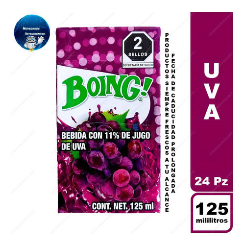 Bebida Boing De Jugo De Guayaba Fortificada 125ml Caja 24 Pz