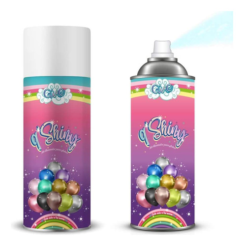 2 Spray Abrillantador Globos Brillo Extra Decoracion Shine