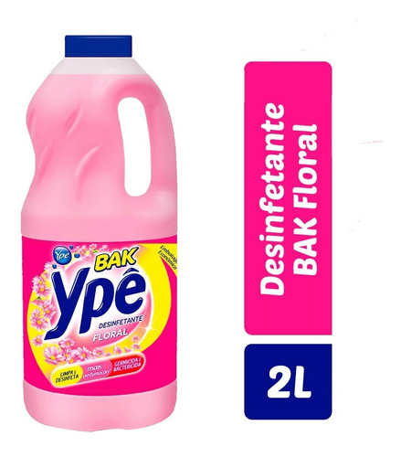 Desinfectante Para Pisos Baño Cocina Bak Floral Ype 2 Litros
