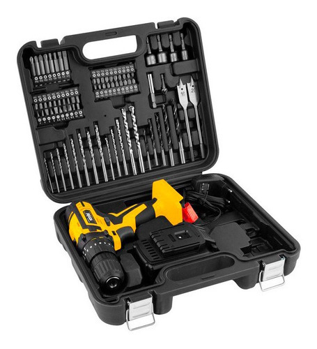 Parafusadeira Furadeira Com Impacto A Bateria Pfv074 Vonder Cor Amarelo