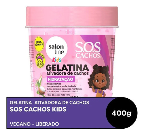 Gelatina Salon Line Sos Cachos Kids Niños Definicion 400g