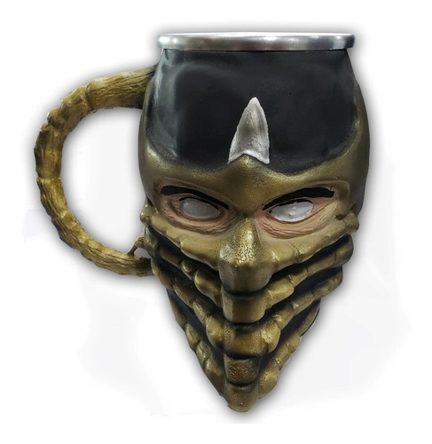 Imagem 1 de 5 de Caneca Resina Inox 3d Scorpion Mortal Kombat